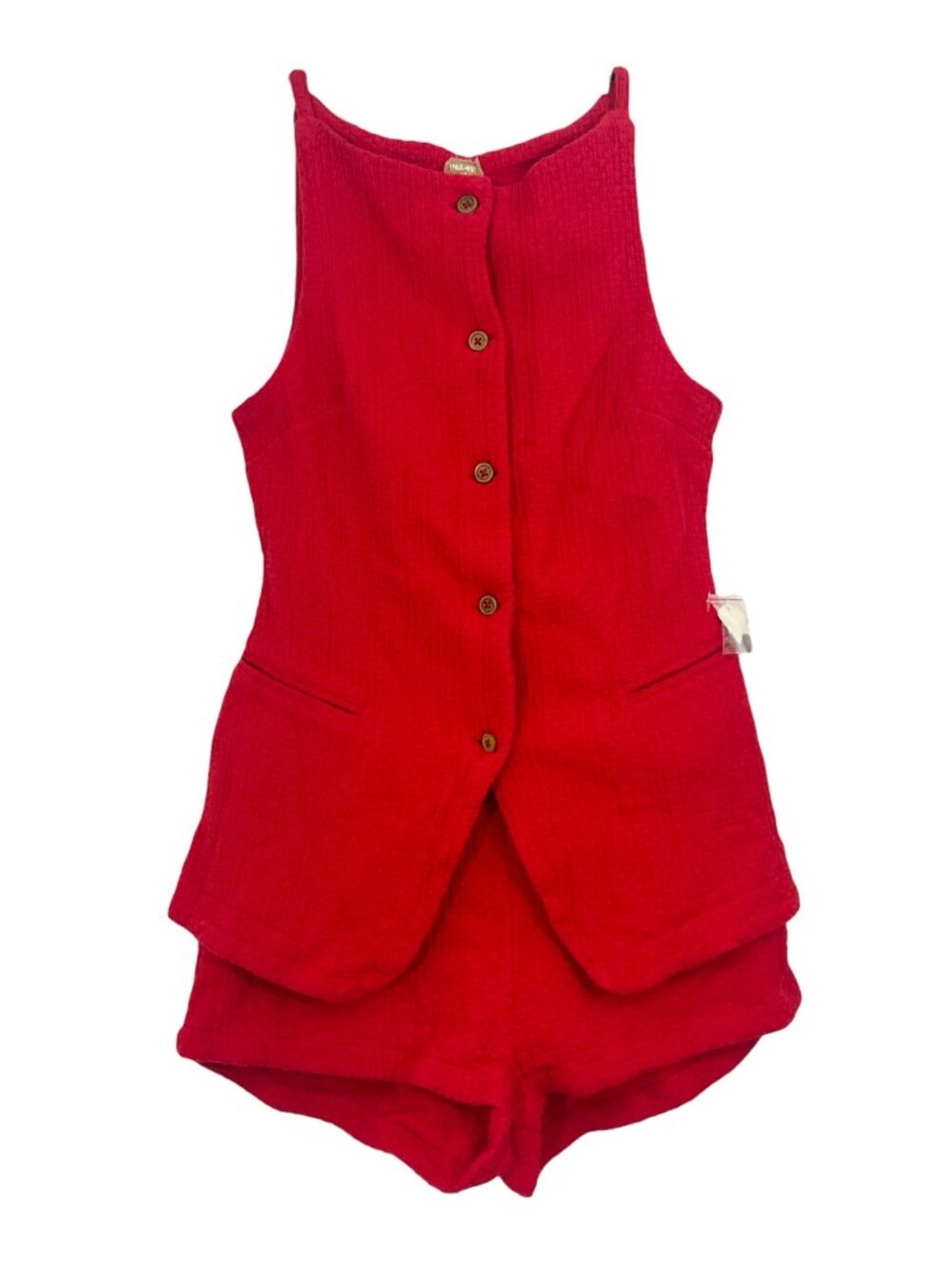 Free People Free-Est Coastal Classy Set Red Small New w/ Cut Tag $88